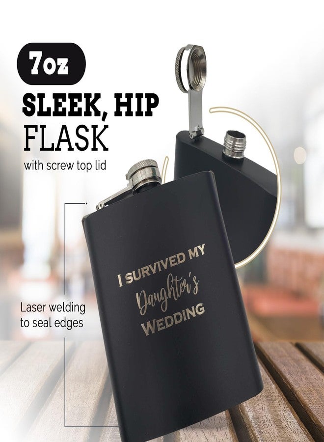 Pretty Inappropriate I Survived my Daughters Wedding Flask, Father of the Bride Gifts from Daughter, Dad Gifts Wedding, Father of the Bride Gift Funny, Dad Gifts from Bride, Brides Father Gift, Gift to Dad from Daughter - Image 2